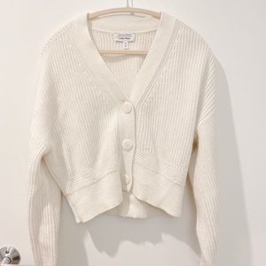 & other stories cropped cardigan white size XS